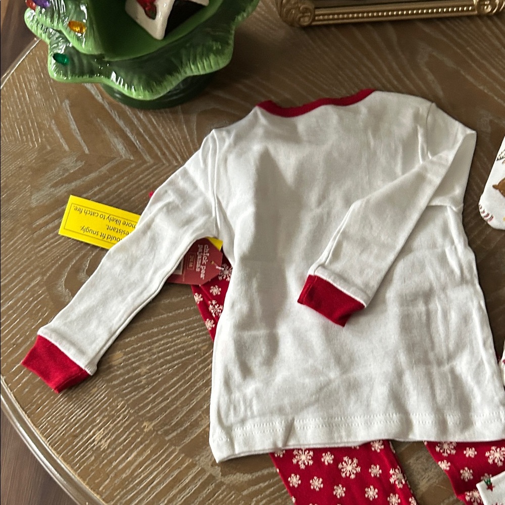 NWT! Set/2 Christmas Holiday Reindeer & Tree Baby Girl Pajamas - Picture 10 of 14